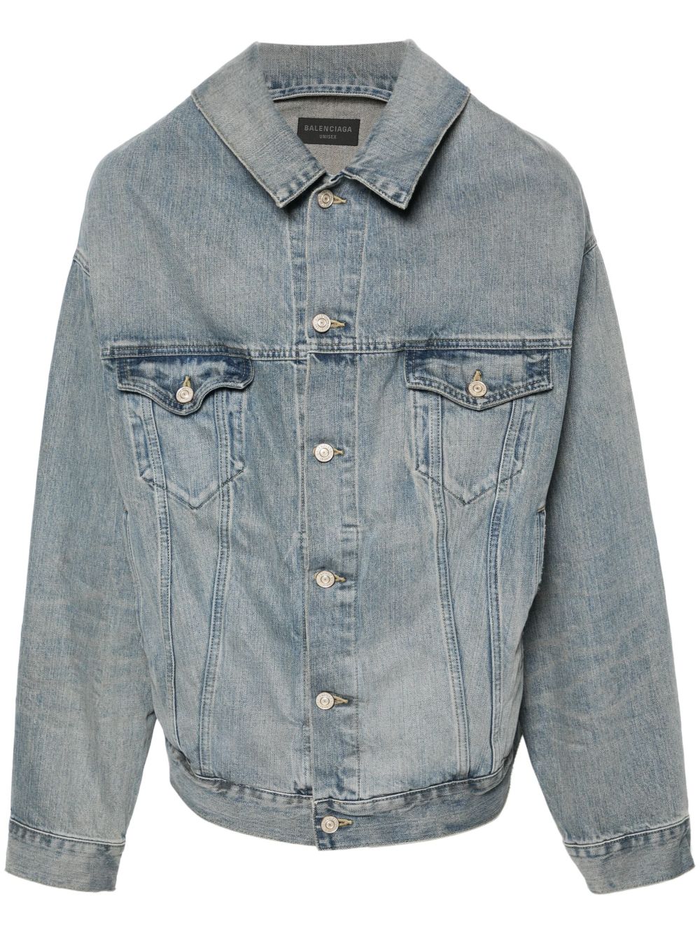 Balenciaga Coats Clear Blue Cotton