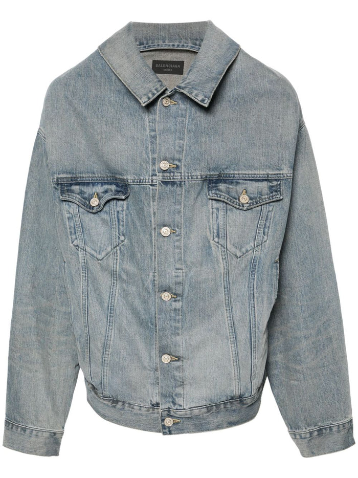 Balenciaga Coats Clear Blue Cotton