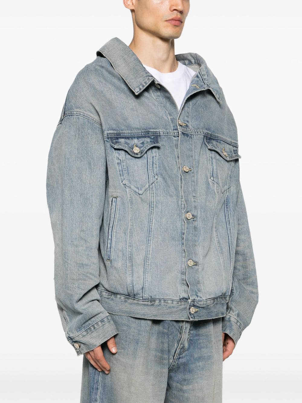 Balenciaga Coats Clear Blue Cotton