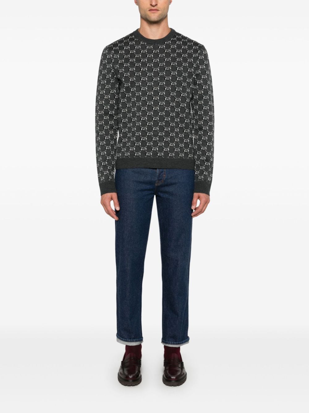 Gucci Sweaters Grey Wool