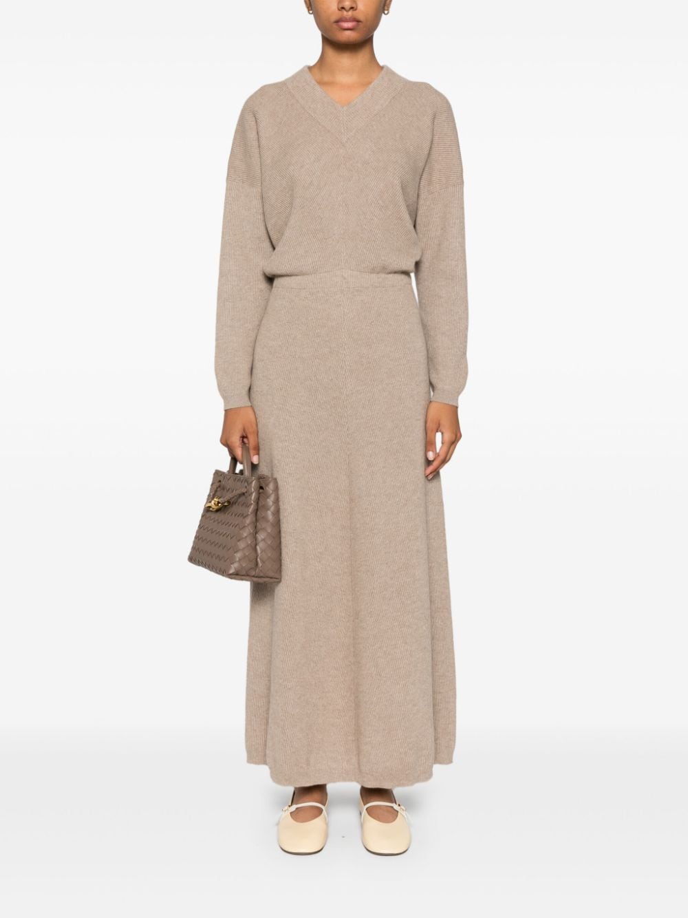 Brunello Cucinelli Dresses Marrone Cashmere