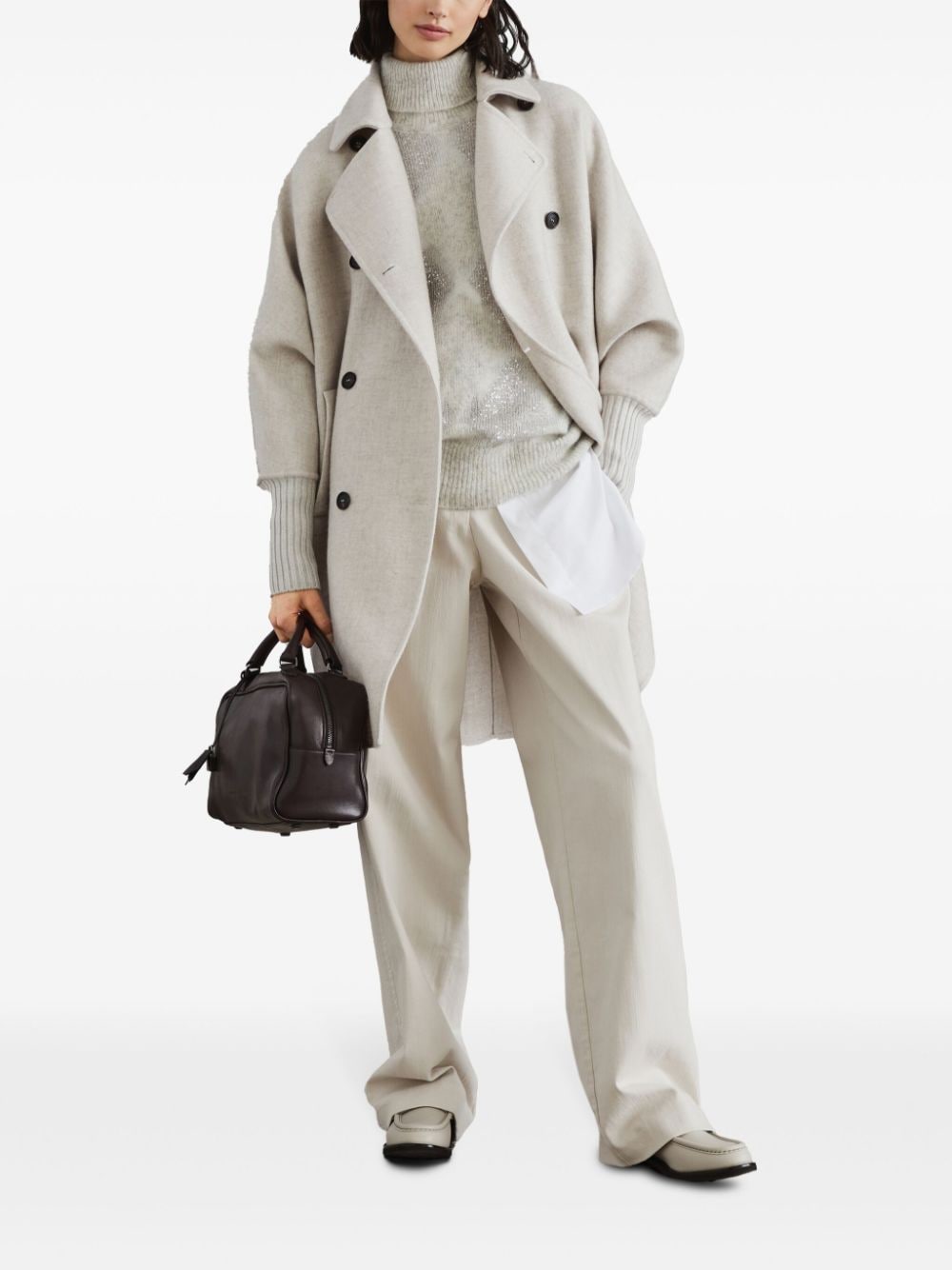 Brunello Cucinelli Sweaters Grigio Wool Mohair