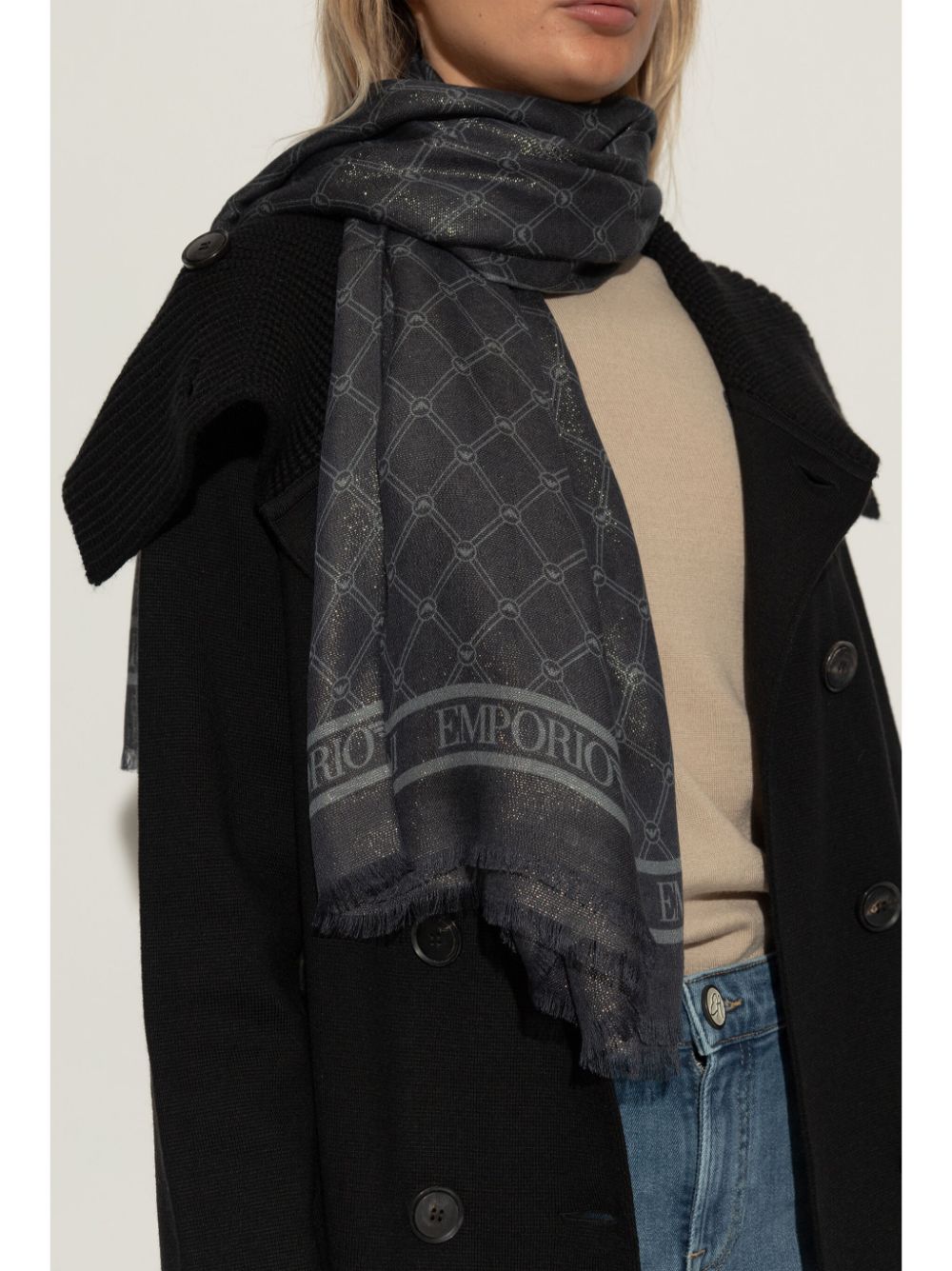 Emporio Armani Scarfs Grigio Viscose