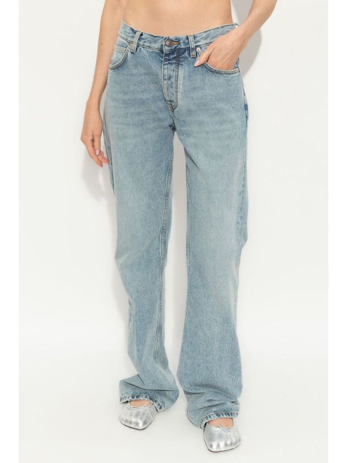 Balenciaga Trousers Clear Blue Cotton