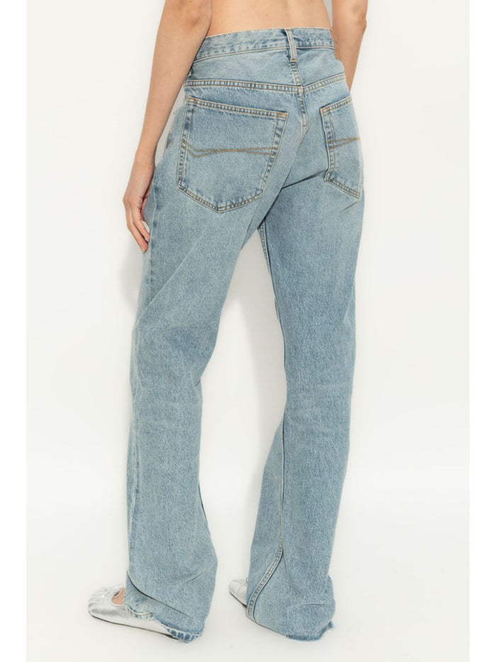Balenciaga Trousers Clear Blue Cotton