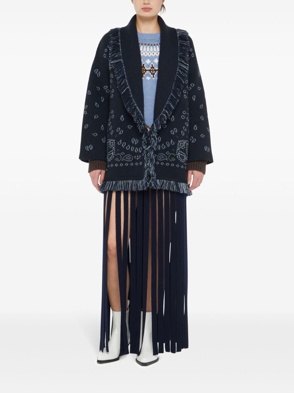 Alanui Sweaters Blue Cashmere