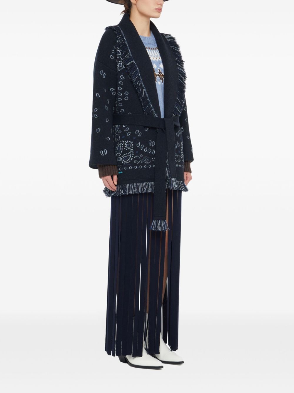 Alanui Sweaters Blue Cashmere