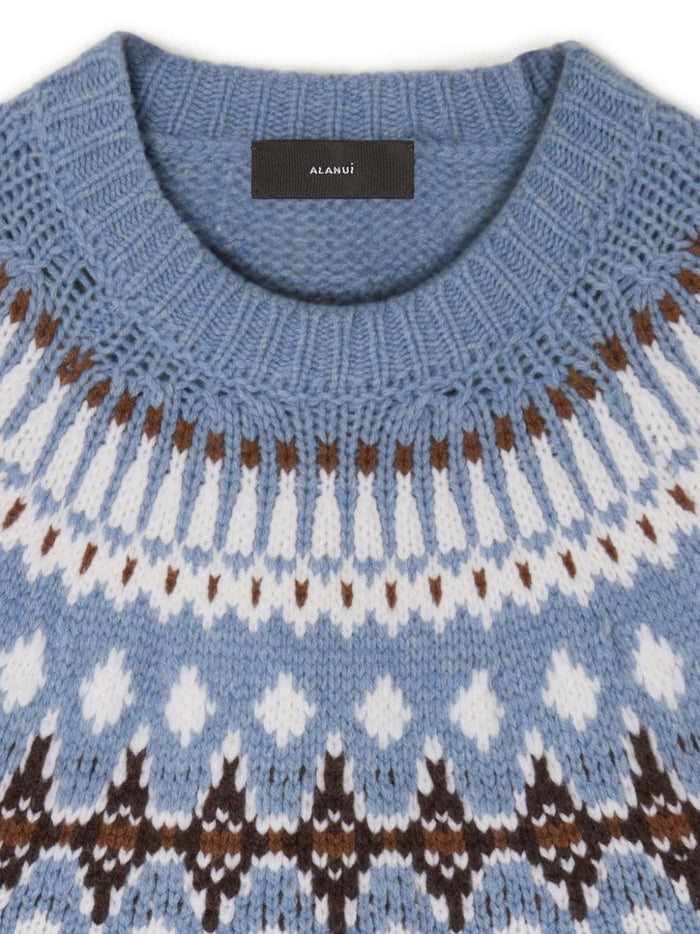 Alanui Sweaters Clear Blue Virgin Wool