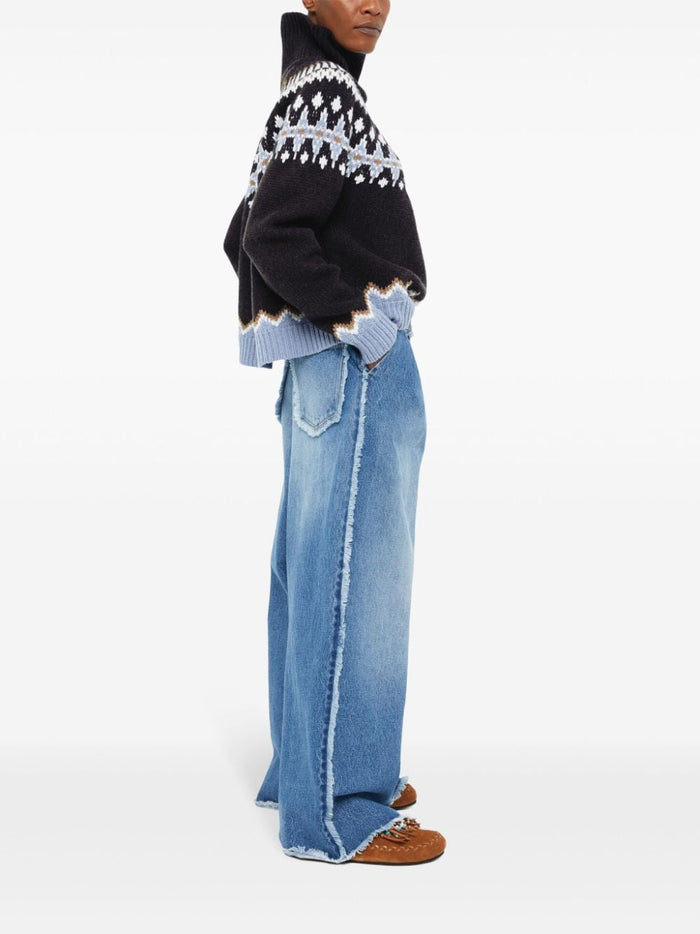 Alanui Sweaters Blue Virgin Wool