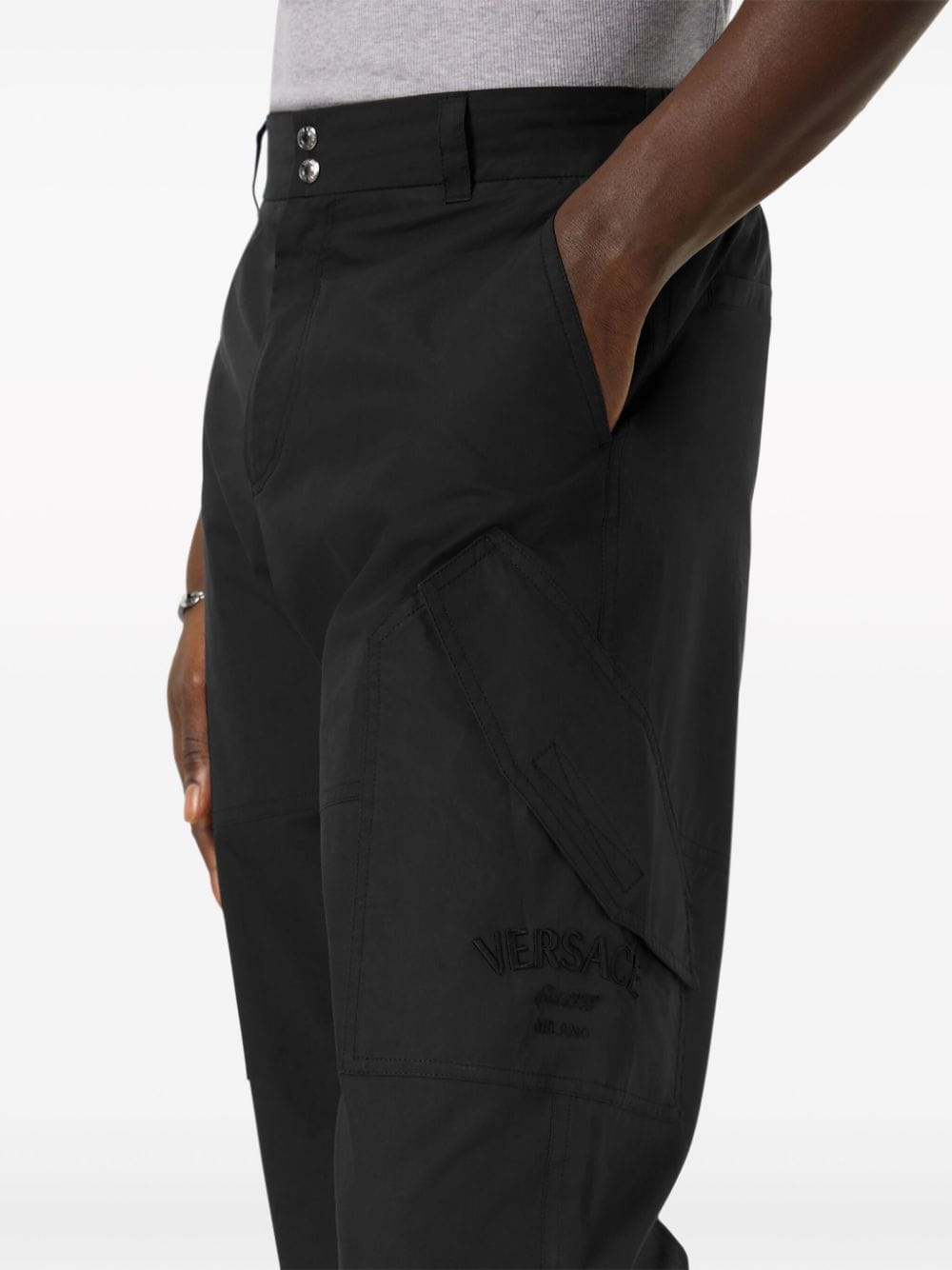 Versace Trousers Black Outer: Cotton
