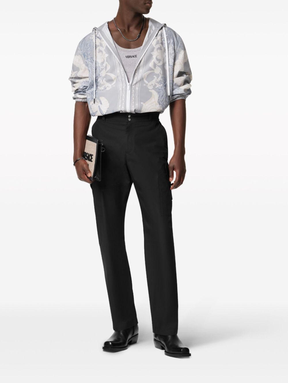 Versace Trousers Black Outer: Cotton