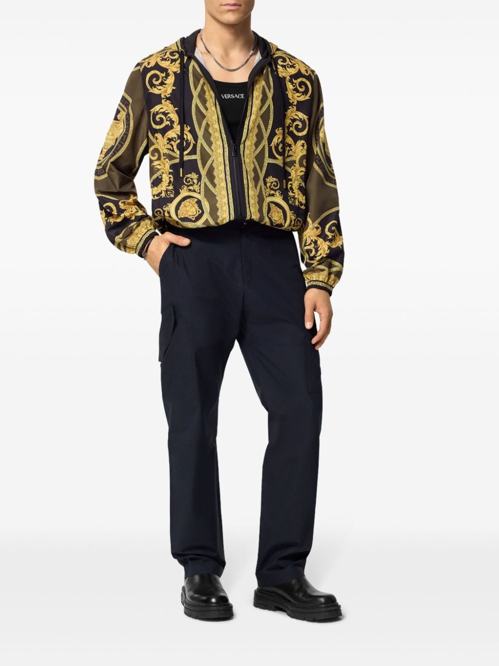 Versace Coats Golden Polyester