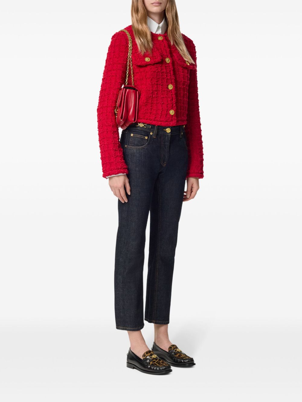 Versace Jackets Red Outer: Virgin Wool