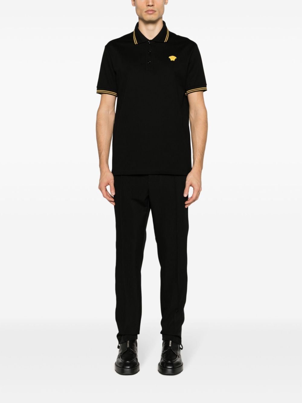Versace T-Shirts And Polos Black Cotton