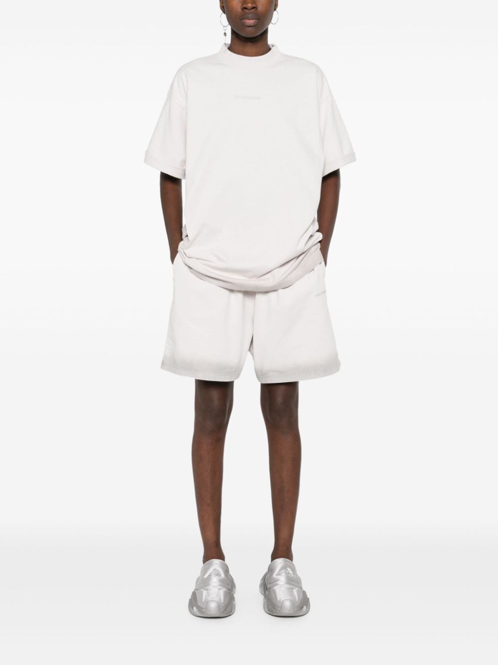 Balenciaga T-Shirts And Polos Grey Cotton