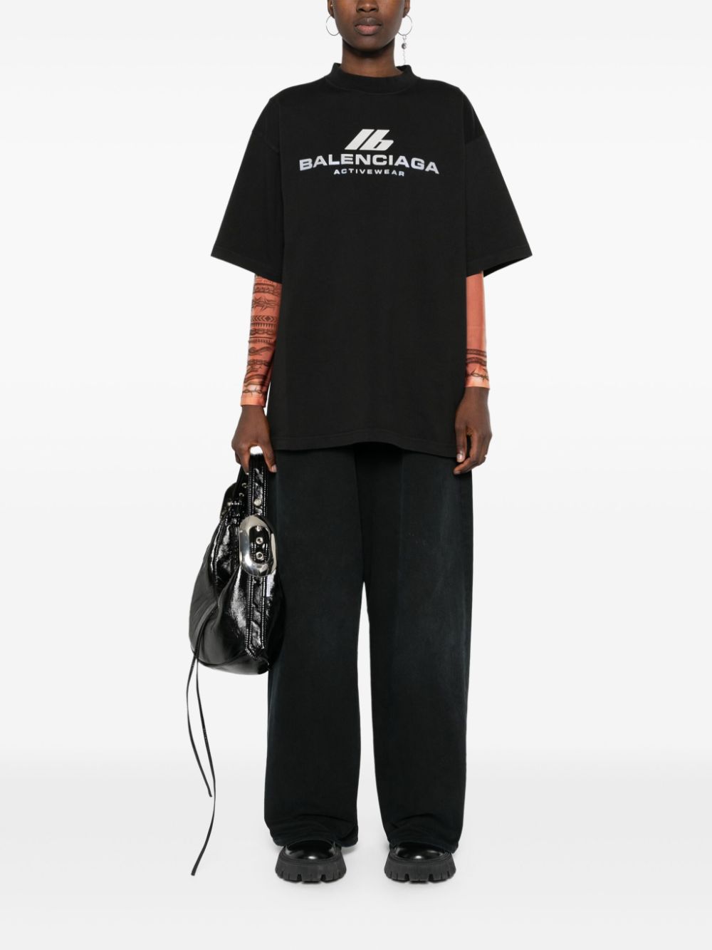 Balenciaga T-Shirts And Polos Black Cotton