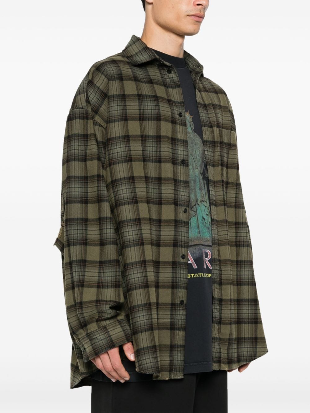 Balenciaga Shirts Kaki Cotton