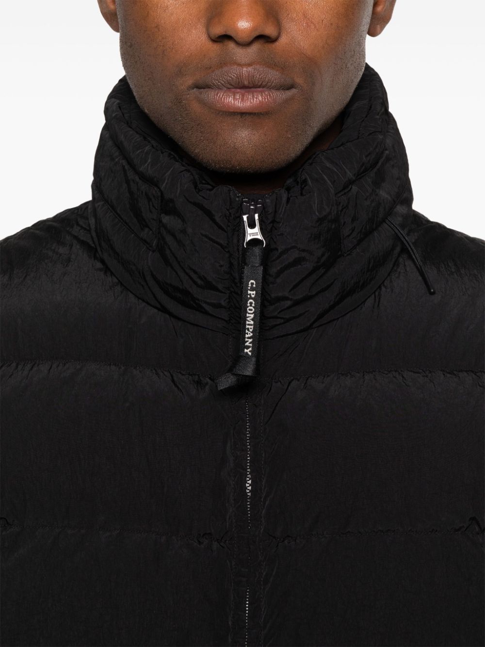 C.p.company Coats Black Lining: Polyester