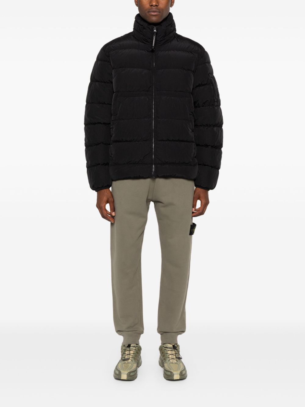 C.p.company Coats Black Lining: Polyester
