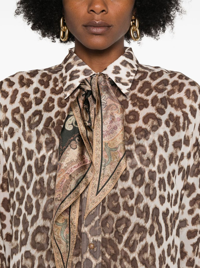 Zimmermann Shirts Brown Silk