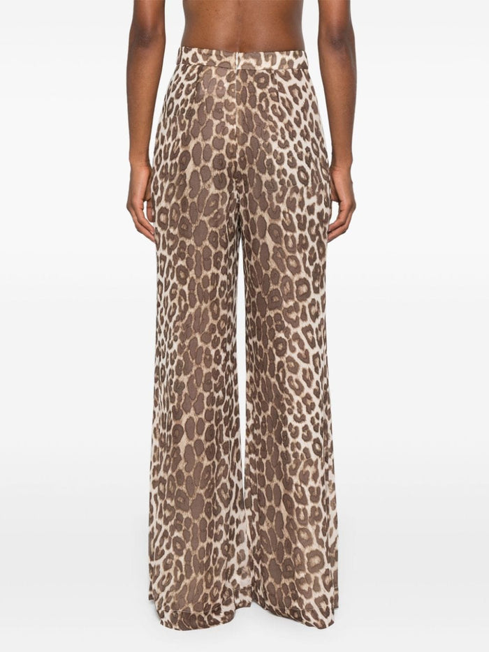 Zimmermann Trousers Brown Viscose