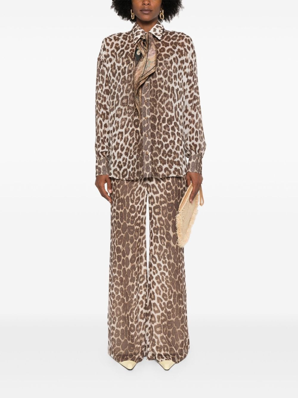 Zimmermann Trousers Brown Viscose
