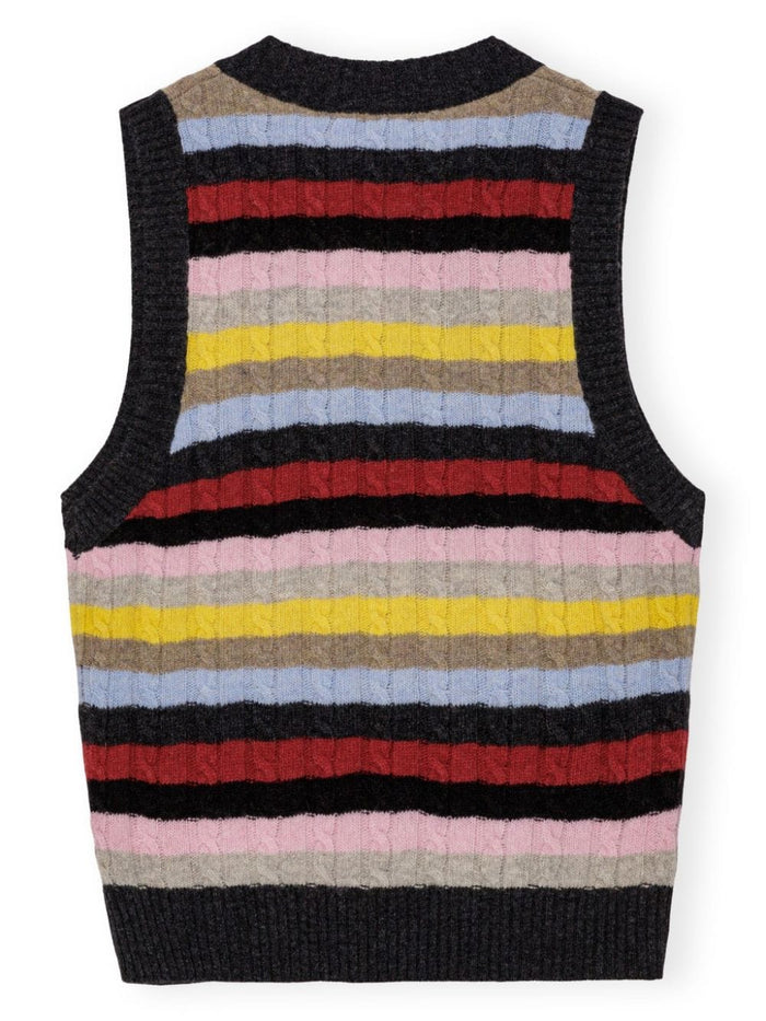 Ganni Sweaters Black Wool Nylon