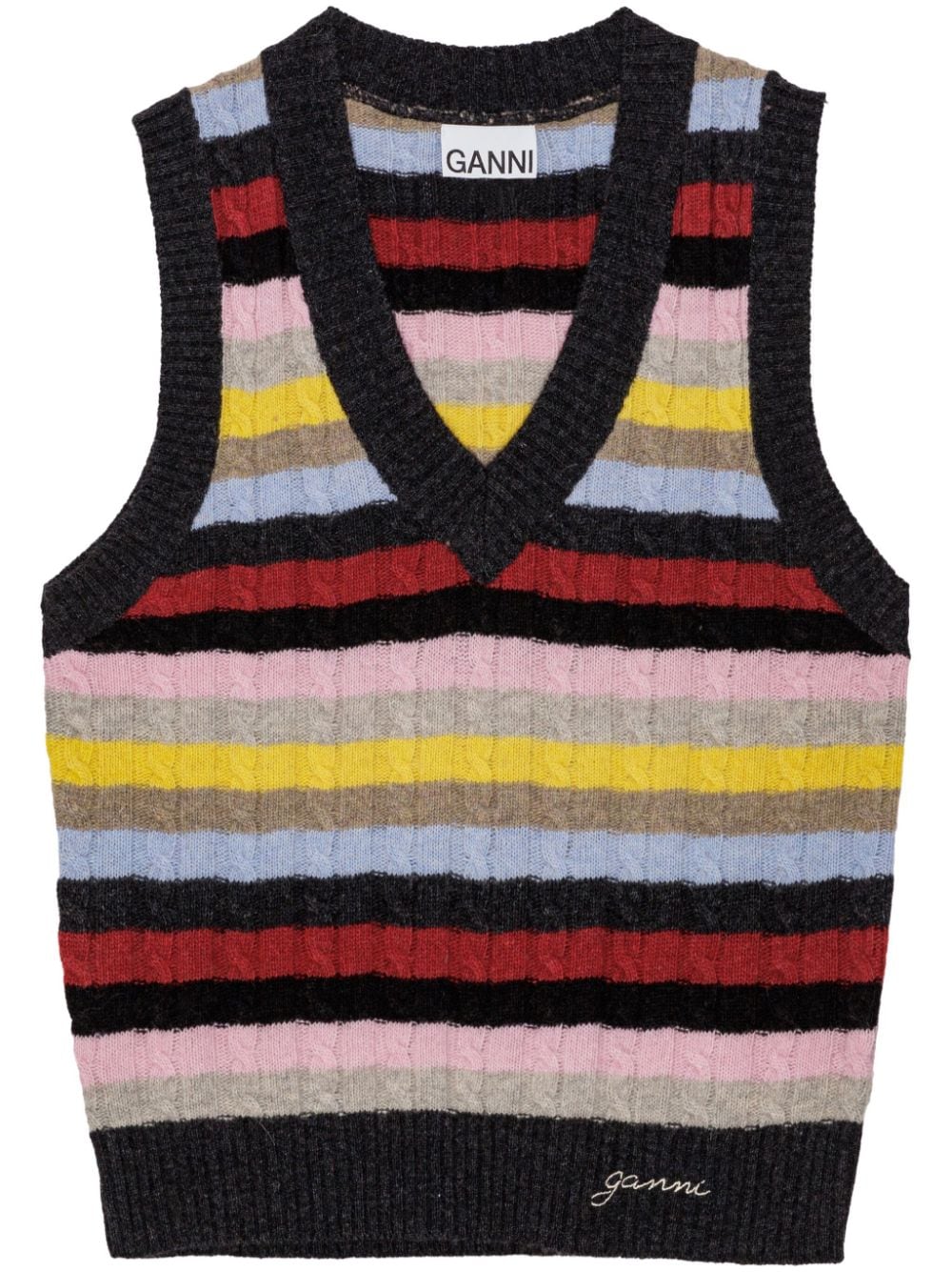 Ganni Sweaters Black Wool Nylon