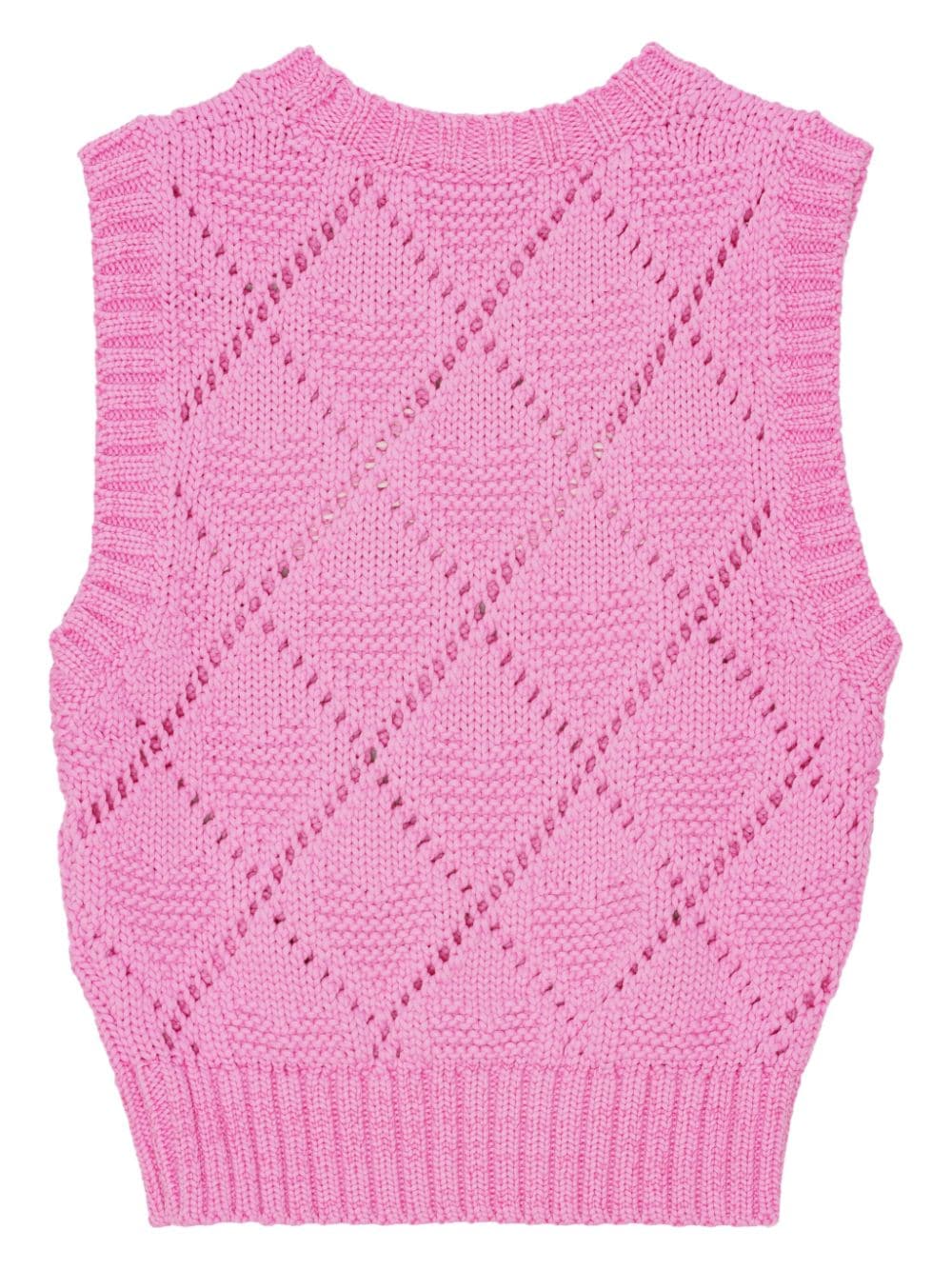 Ganni Sweaters Pink Cotton Polyamide