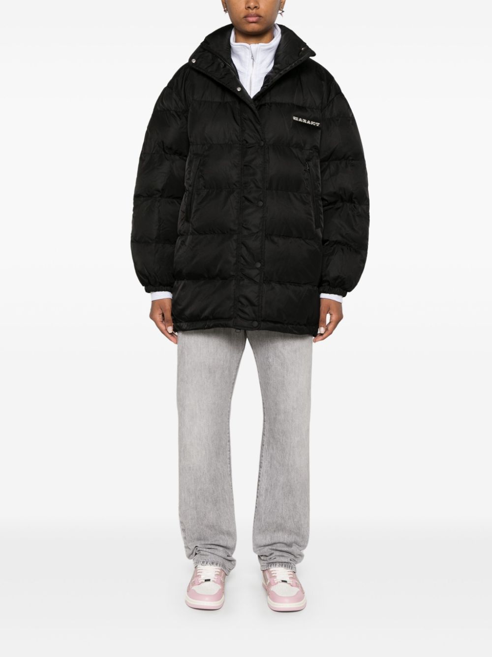 Marant Etoile Coats Black Polyamide