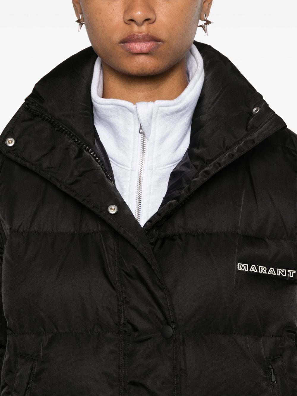 Marant Etoile Coats Black Polyamide