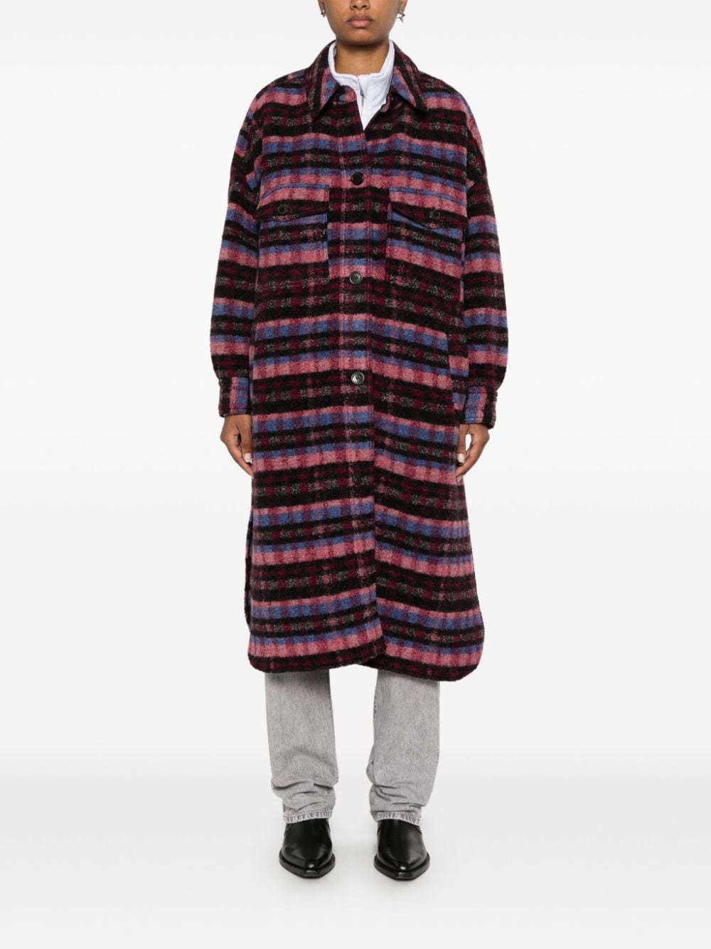 Marant Etoile Coats Pink Wool