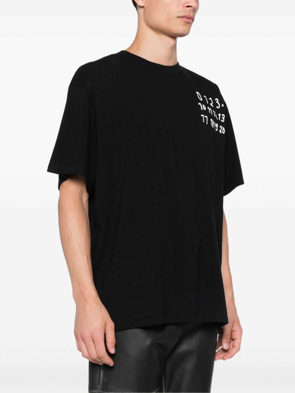 Mm6 Maison Margiela T-Shirts And Polos Black Cotton