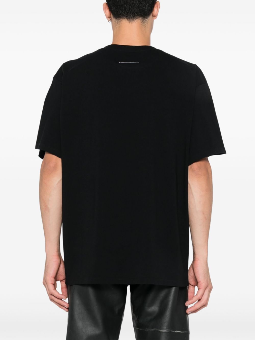 Mm6 Maison Margiela T-Shirts And Polos Black Cotton