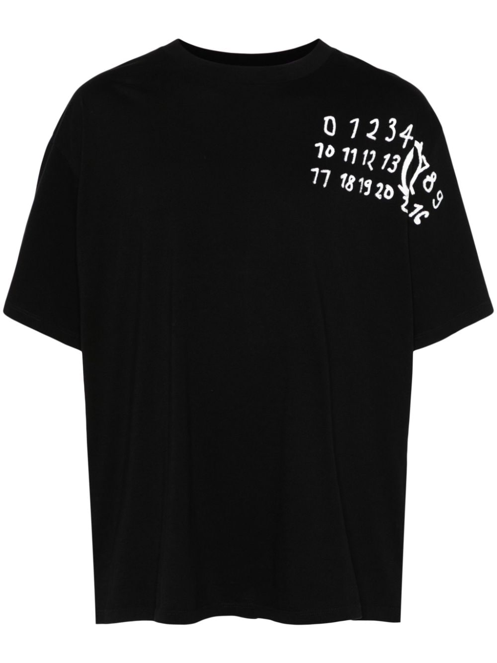 Mm6 Maison Margiela T-Shirts And Polos Black Cotton