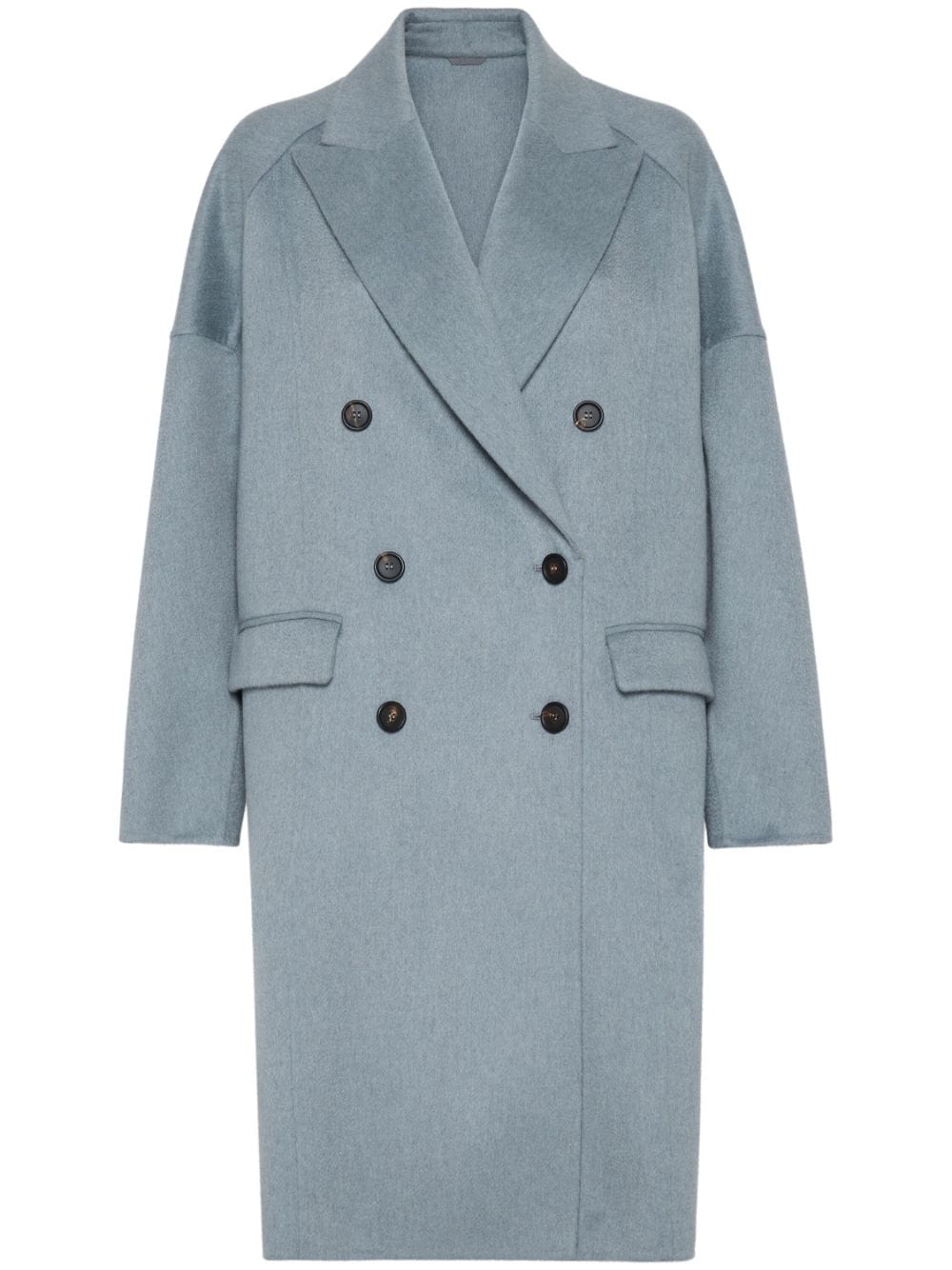 Brunello Cucinelli Coats Azzurro Cashmere