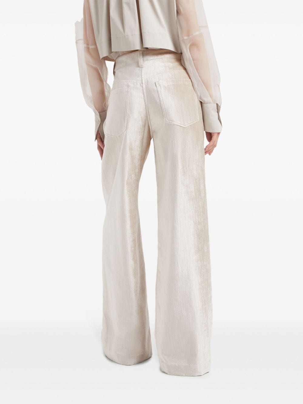 Brunello Cucinelli Trousers Beige Cotton Viscose