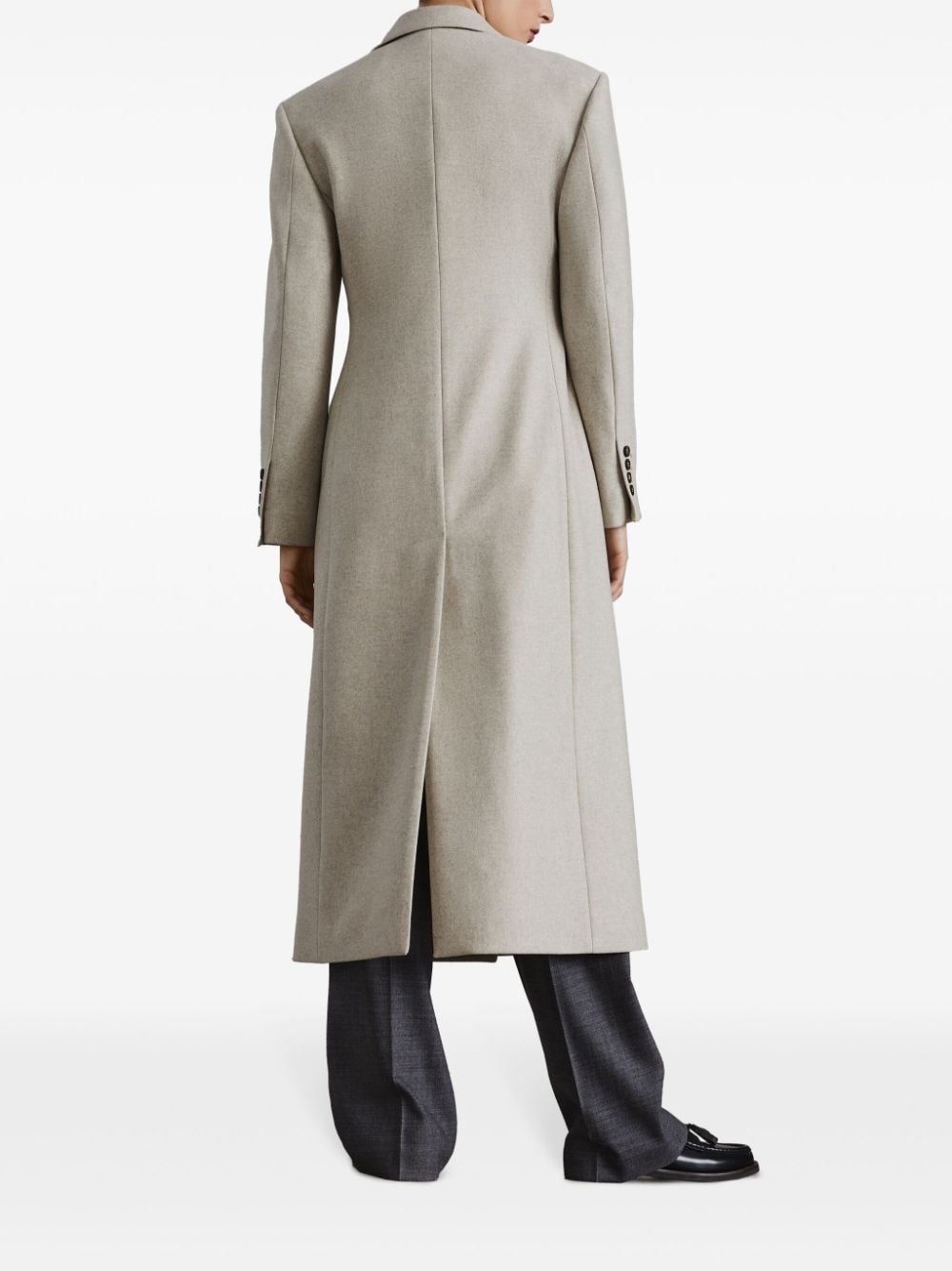 Brunello Cucinelli Coats Beige Wool Synthetic Fiber