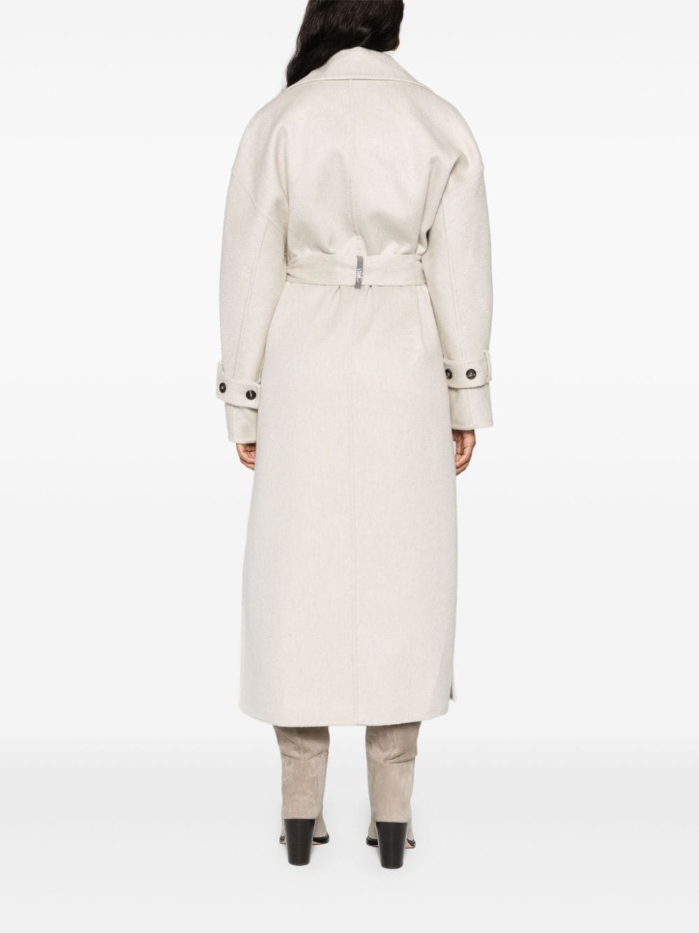 Brunello Cucinelli Coats Bianco Cashmere