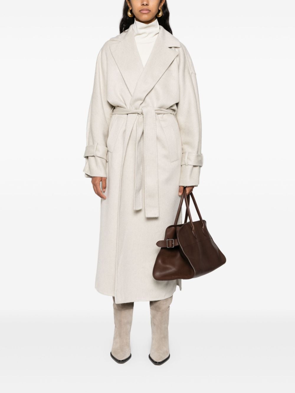Brunello Cucinelli Coats Bianco Cashmere