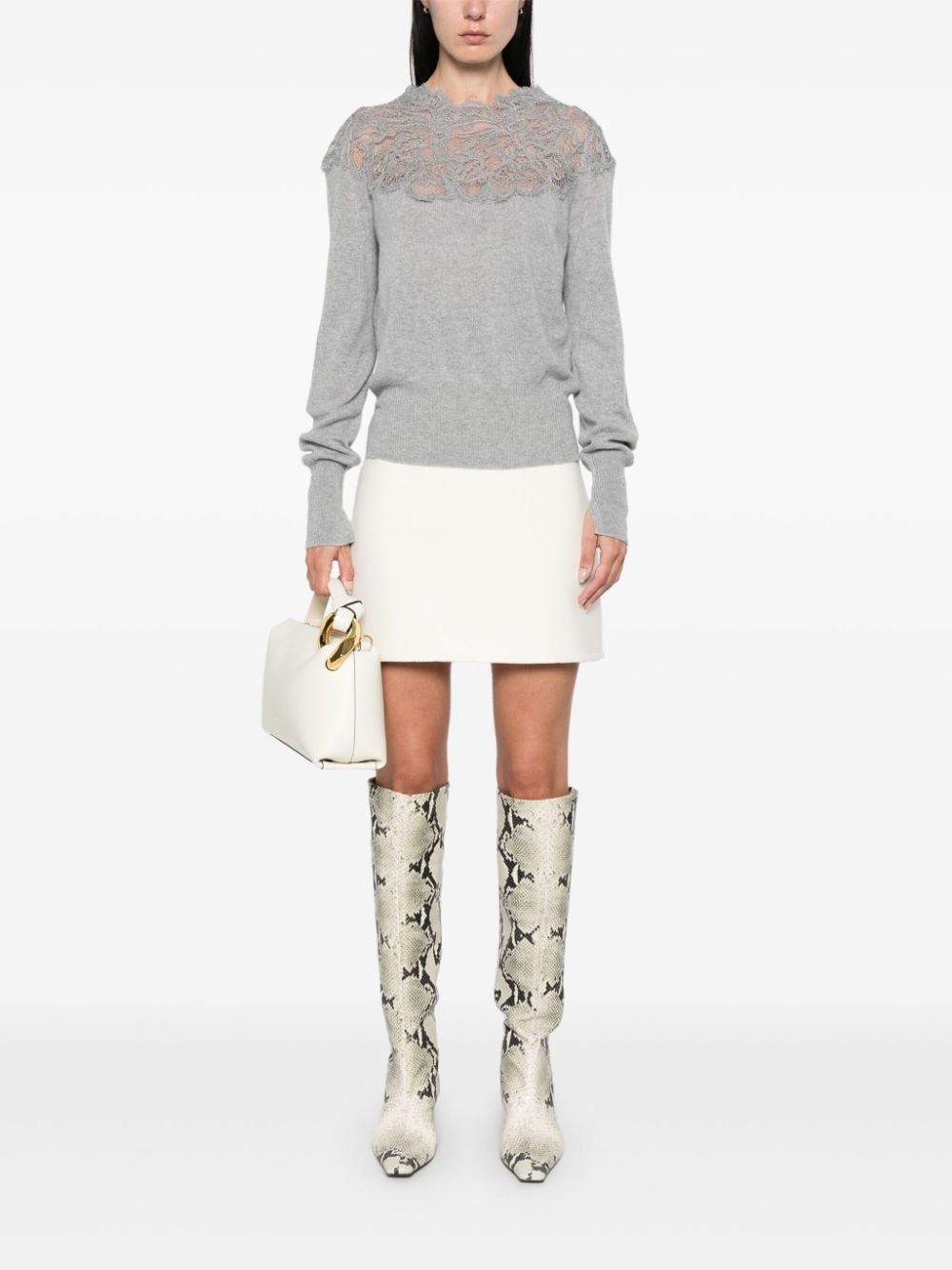 Ermanno Scervino Sweaters Grey Cashmere