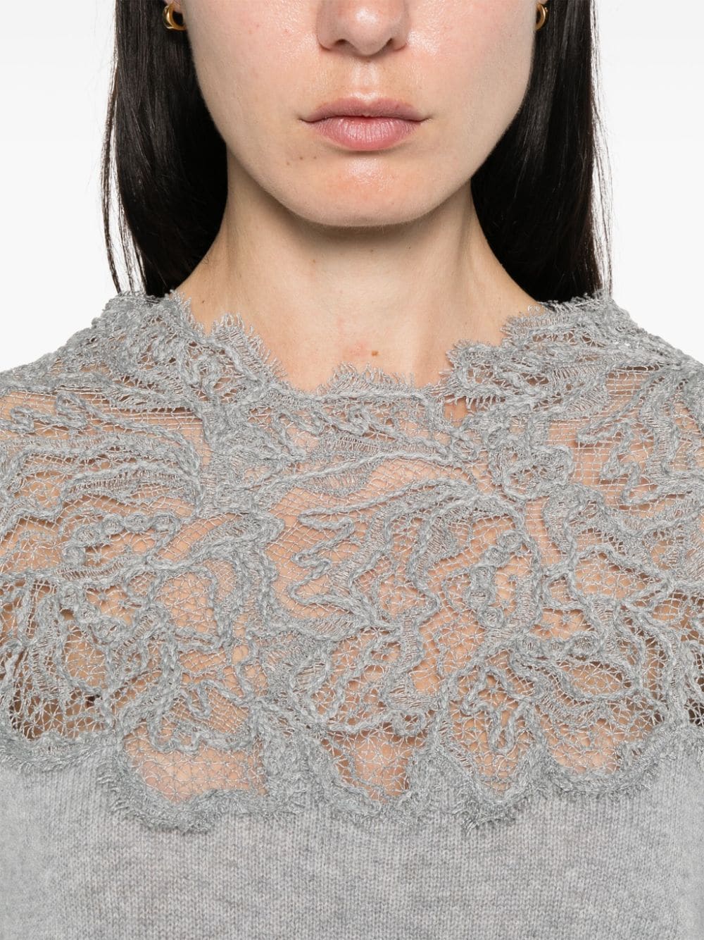 Ermanno Scervino Sweaters Grey Cashmere