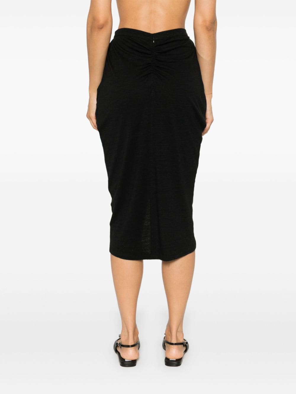 MARANT ETOILE Skirts Black Polyamide Linen Virgin Wool