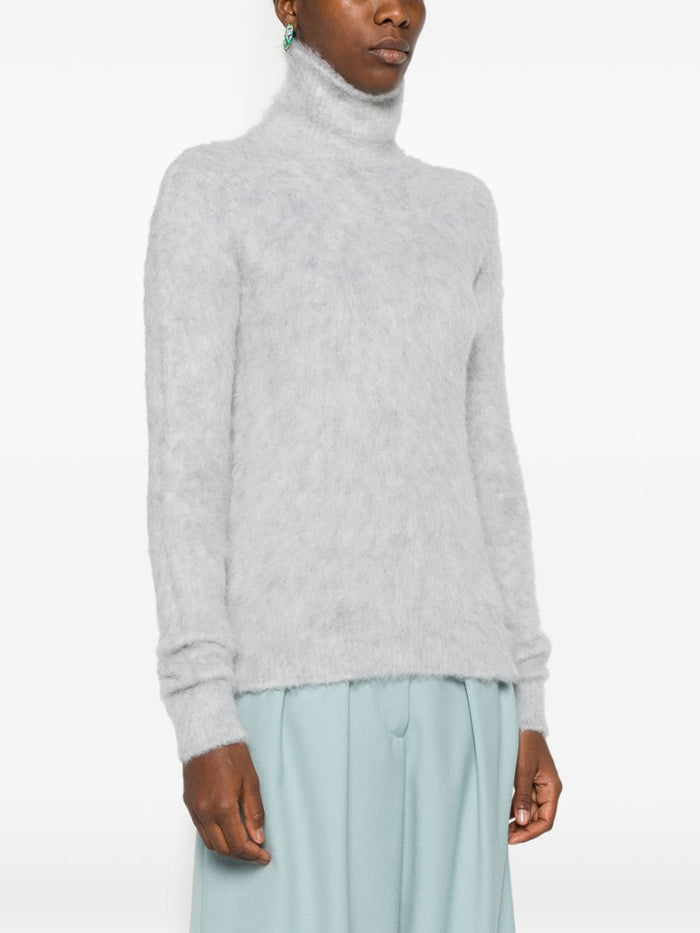 Sportmax Sweaters Grey Acpaca Polyamide Elastane