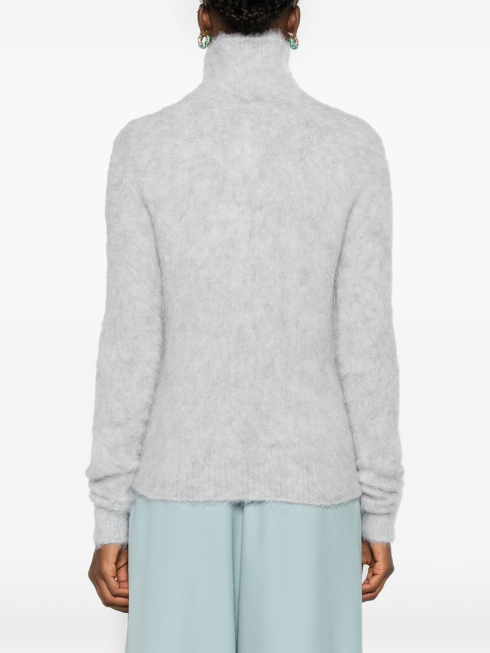 Sportmax Sweaters Grey Acpaca Polyamide Elastane