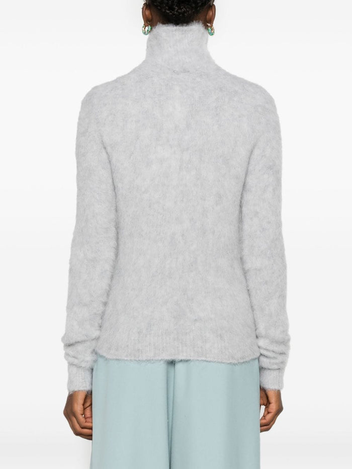 Sportmax Sweaters Grey Acpaca Polyamide Elastane