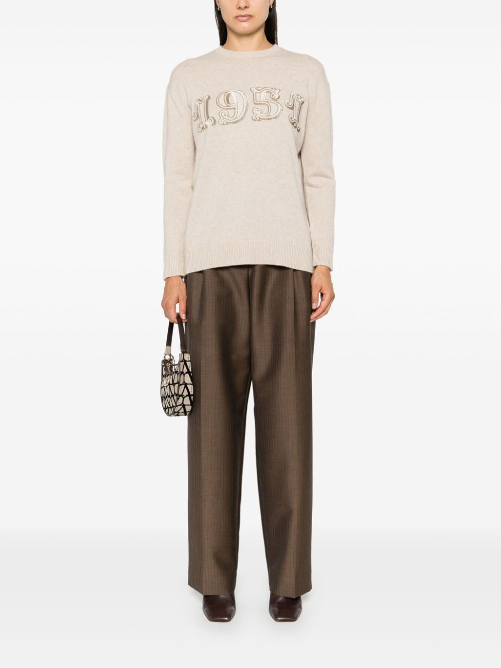 Max Mara Sweaters Beige Wool Cashmere
