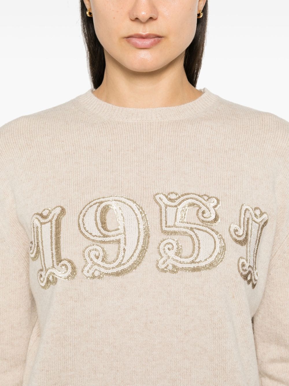 Max Mara Sweaters Beige Wool Cashmere