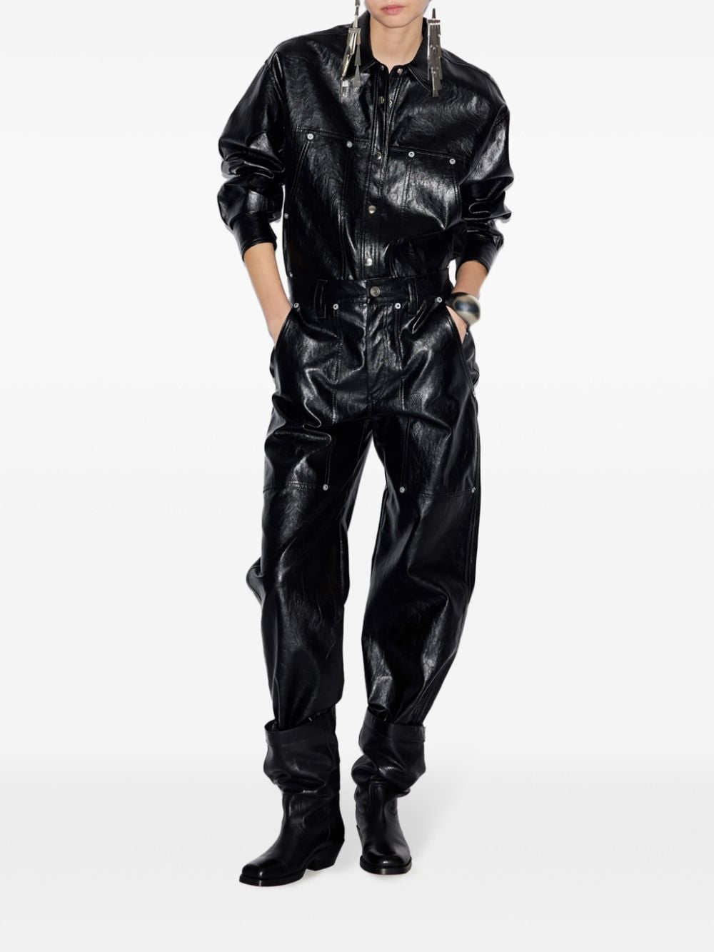 Marant Etoile Shirts Black Outer: Polyurethane