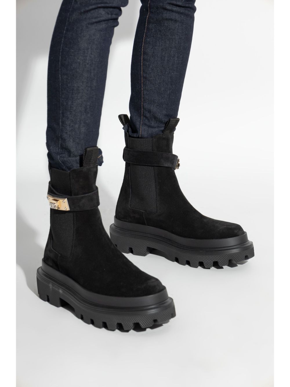 Dolce & Gabbana Boots Black Outer: Calf Suede